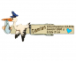 Preview: Oktoberfest Klammer mit Namen einem hellblauen Paket und dem Storch