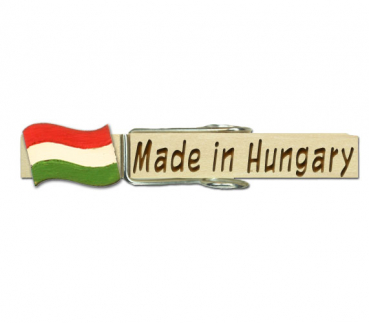 Holzwäscheklammer mit der Fahne Ungarns
