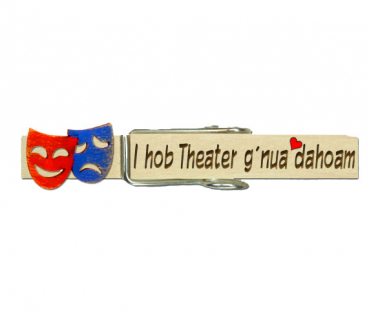 Theatermaske rot/blau