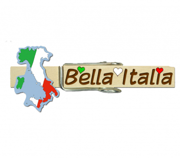 Glupperl mit einer handbemalten Karte Italiens