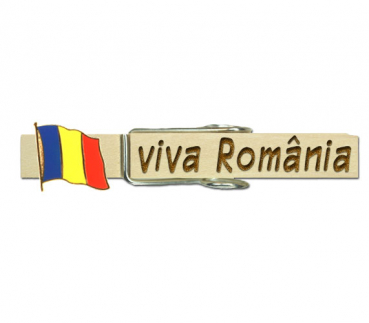 Wäscheklammer mit der rumänischen Fahne (PIN)