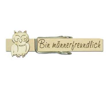 Glupperl mit einer Holz-Eule