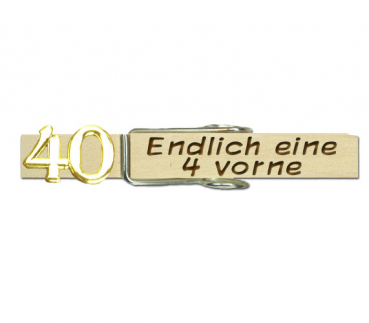 Glupperl mit einer goldfarbenen 40