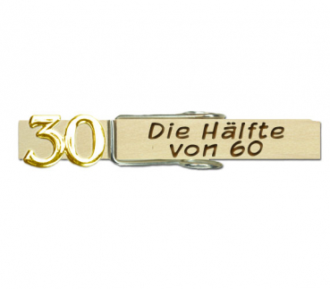 Glupperl mit einer goldfarbenen 30
