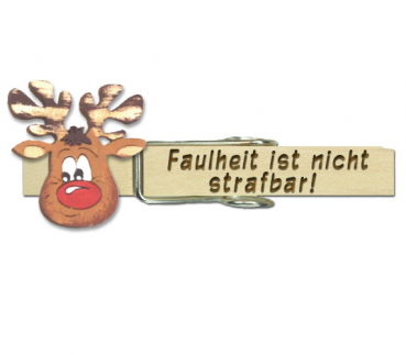 Glupperl mit einem handbemalten Elchkopf