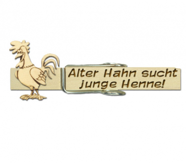 Glupperl mit einem naturbelassenen Hahn