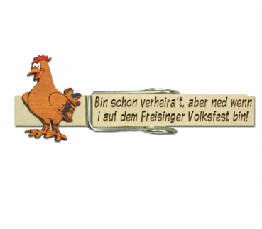 Glupperl mit einem braunen Huhn