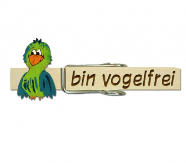 Glupperl mit einem grünen Vogel (gerade)