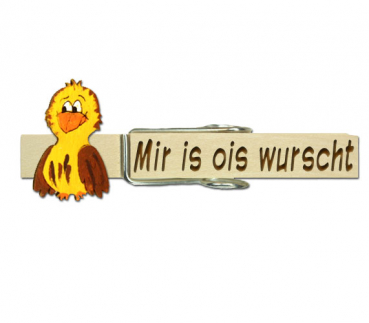 Glupperl mit einem gelben Vogel (gerade)