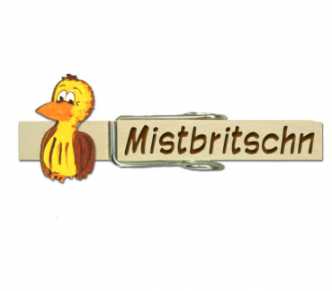 Glupperl mit einem gelben Vogel (seitlich)