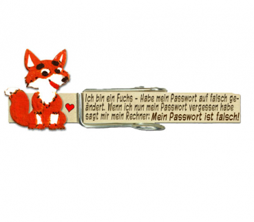 Glupperl mit einem süß bemalten Fuchs