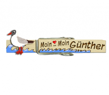 Wiesnglupperl mit Namen und einer handbemalten Lachmöve