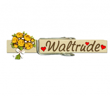 Glupperl mit einem genial bemalten gelben Rosenstrauß