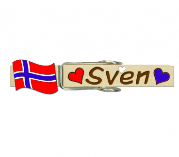 Glupperl mit der Fahne Norwegens