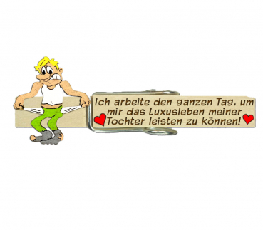 Glupperl mit einem handbemalten verarmten Papa in grün-gelb