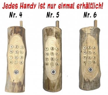 Preview: Holzhandy mit "Mikrofon"! Ein kurioser und dekorativer Flaschenöffner!