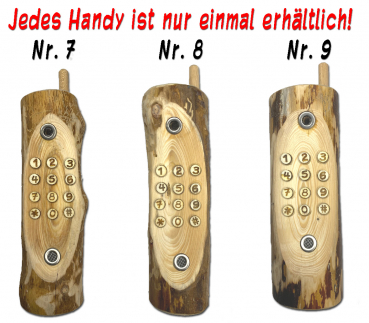 Preview: Holzhandy mit "Mikrofon und Kamera"! Ein kurioser und dekorativer Flaschenöffner!