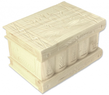 Bücher-Trick-Box natur mit Schnitzerei Gr. 3