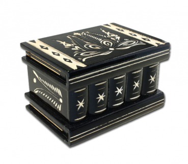 Bücher-Trick-Box schwarz mit Ornamenten Gr. 2