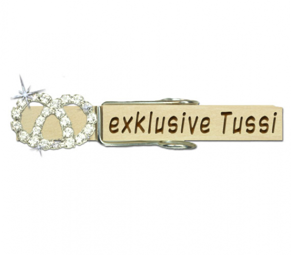 Silberfarbene Breze mit Swarovski-Strasssteine