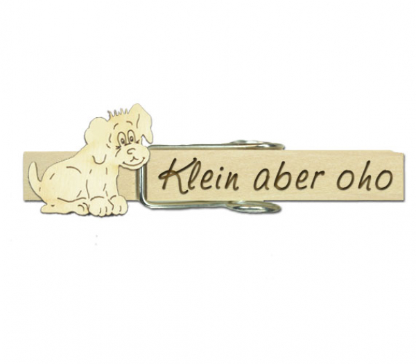 Glupperl mit einem Holz-Hündchen