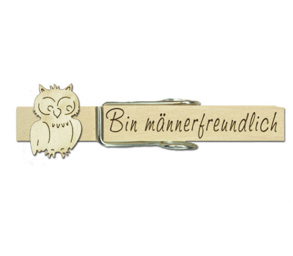 Glupperl mit einer Holz-Eule