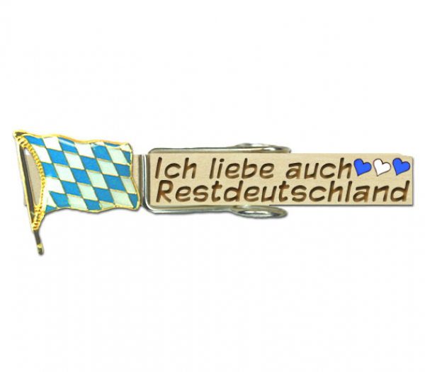 Klupperl mit einer exklusiven Bayern Flagge aus Metall