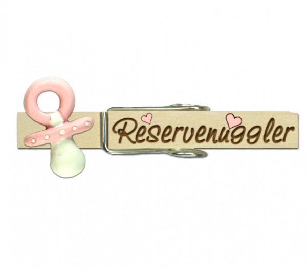 Wiesnglubberl mit Namen und einem rosa Nuggler