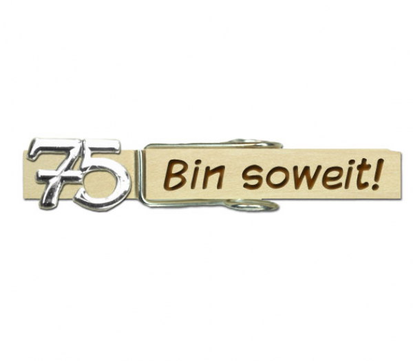 Glupperl mit einer silberfarbenen 75