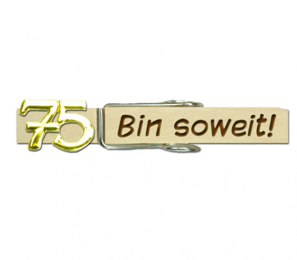 Glupperl mit einer goldfarbenen 75