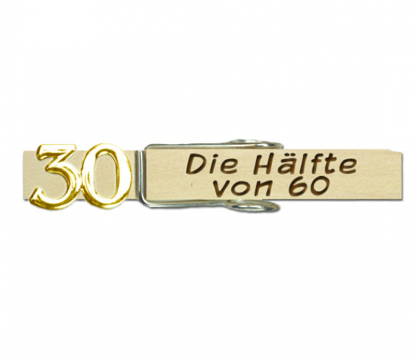 Glupperl mit einer goldfarbenen 30