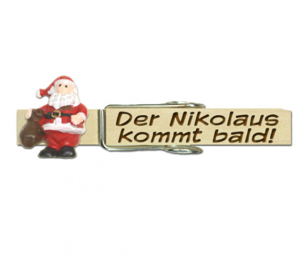 Glupperl mit einem Nikolaus und Sack