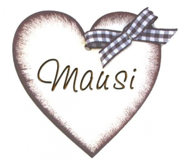 großes dunkelbraunes Bayerisches Herzerl