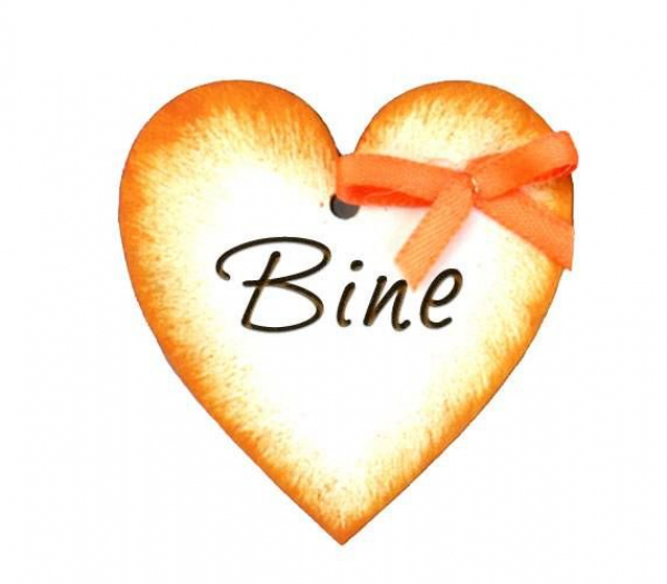 kleines orangefarbenes Bayerischen Herzerl