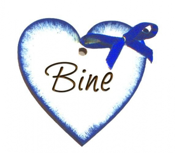 kleines dunkelblaues Bayerisches Herzerl