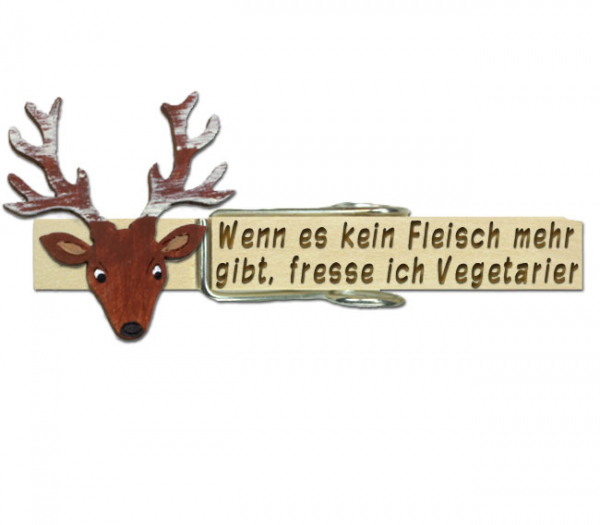 Glupperl mit einem handbemalten Hirschkopf