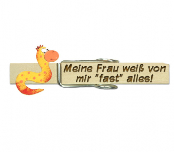 Klubberl mit einem orangefarbenen Bücherwurm