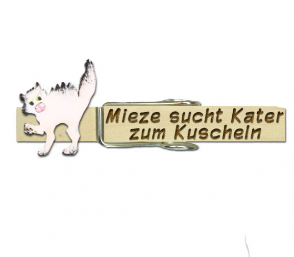 Glubberl mit einer weißen Katze