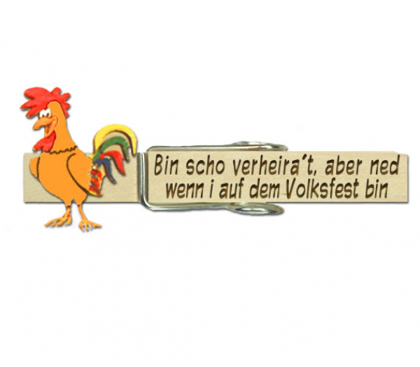 Glupperl mit einem braunen Hahn