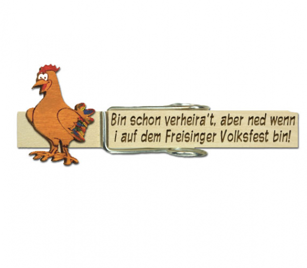 Glupperl mit einem braunen Huhn