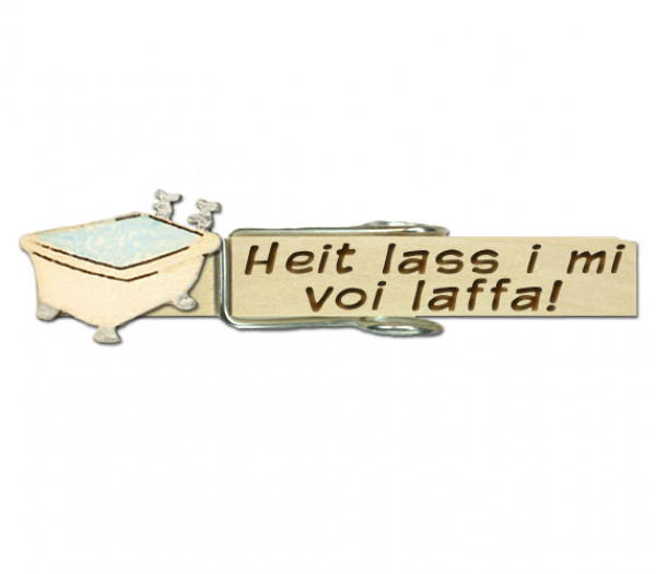 Glupperl mit einer Badewanne (silber)