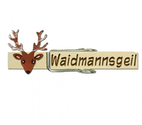 Glupperl mit einem kleinen handbemalten Hirschkopf