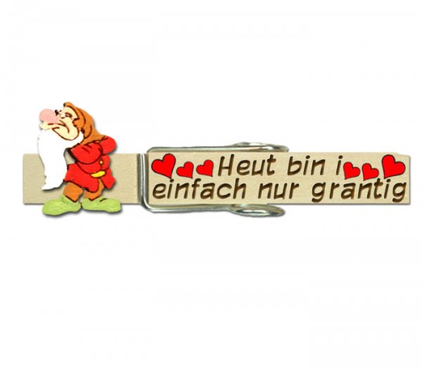 Glupperl mit einem handbemalten roten Zwerg