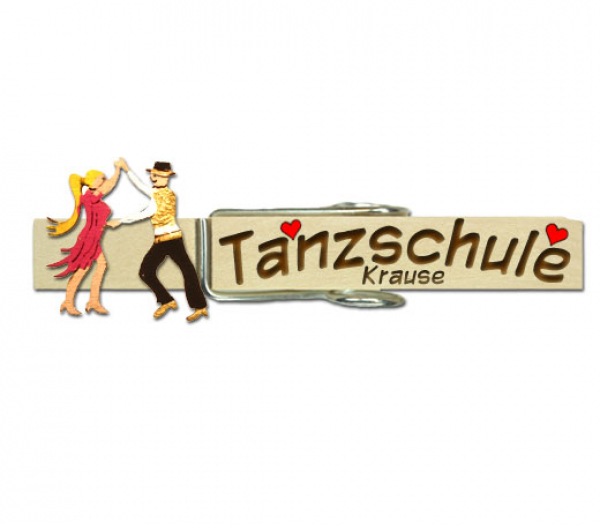 Glupperl mit einem pink bemalten Tanzpaar