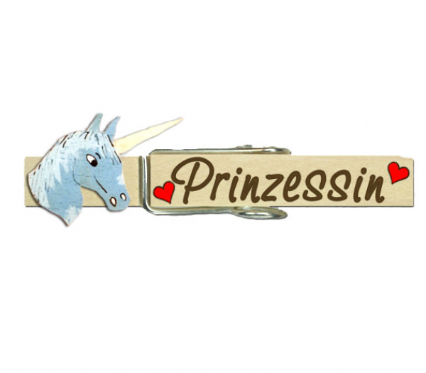 Glupperl mit einem handbemalten hellblauen Einhorn