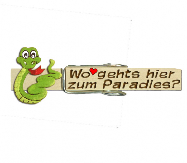 Wäscheklammer mit einer wunderschönen Palme