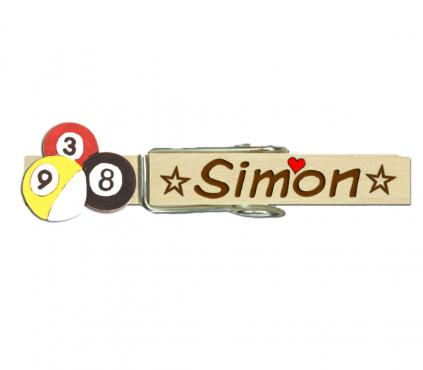 Glupperl mit handbemalten Billiardkugeln