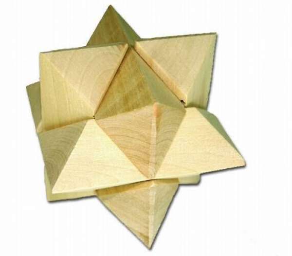 Holzpuzzle heller Stern mittel