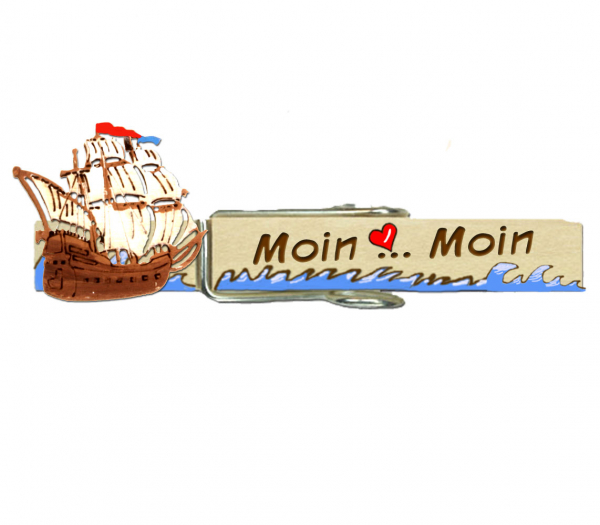 Glubbal mit einer handbemalten französischen Fregatte