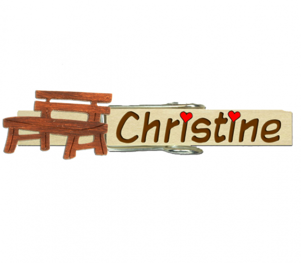 Glupperl mit einer schön bemalten Sitzbank